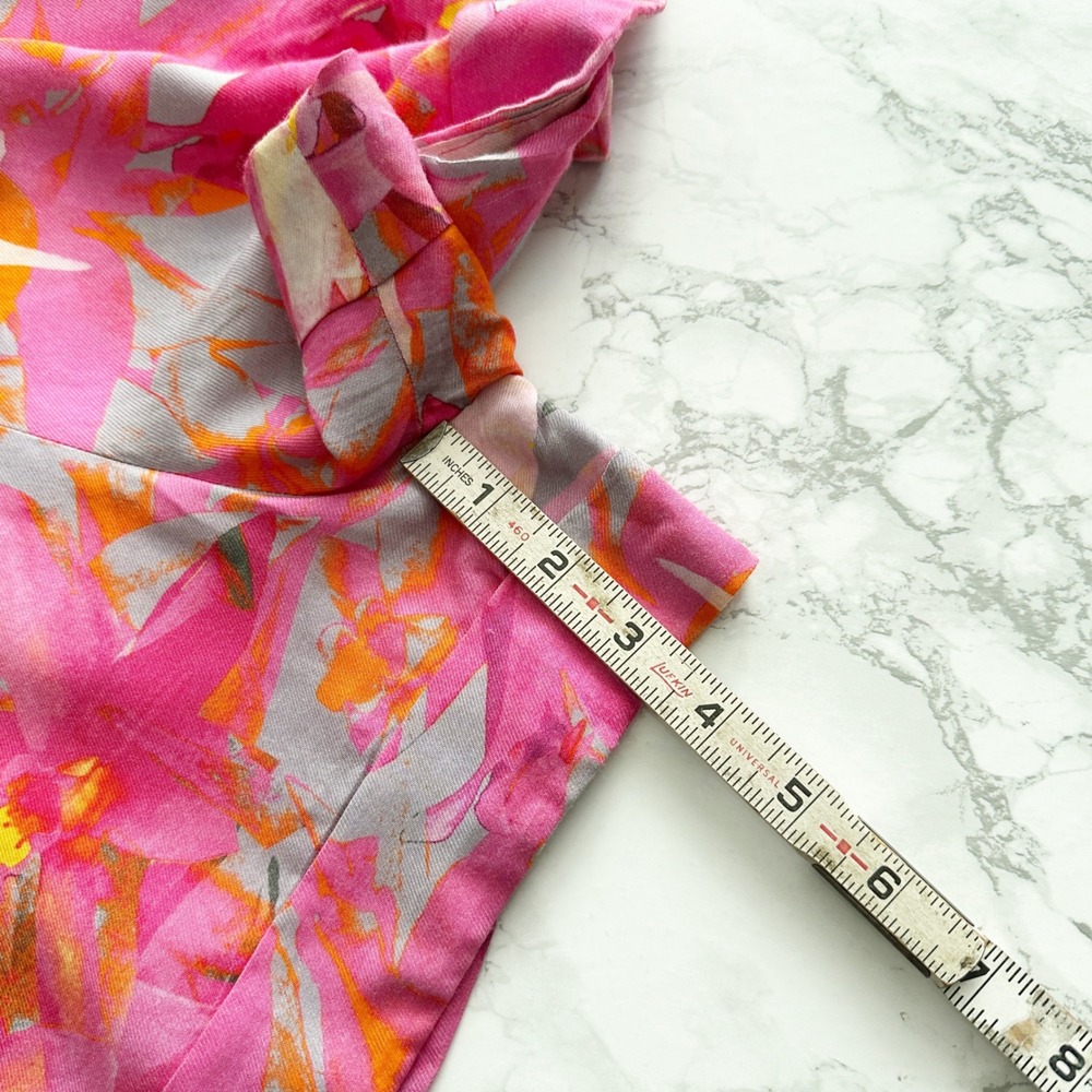Trina Turk Marcel Pink Floral Strapless Romper Sweetheart Neckline Womens Size 6 - Picture 12 of 14